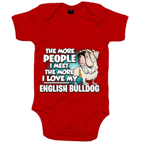 Body bebé I love my English Bulldog raza perro