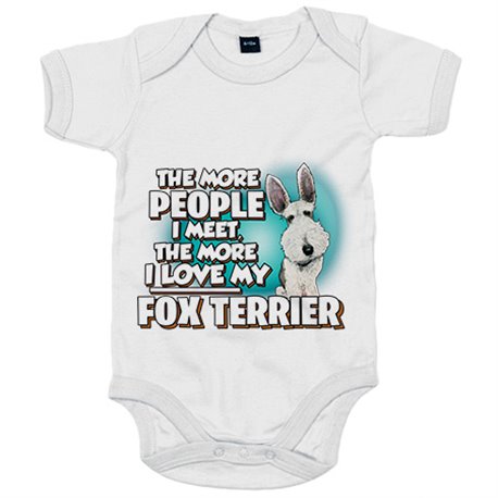 Body bebé I love my Fox Terrier raza perro