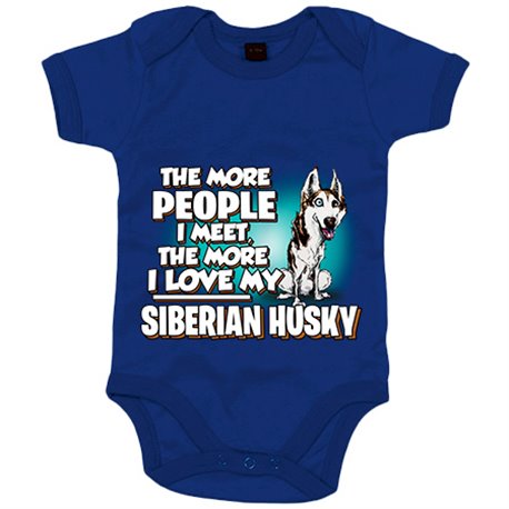 Body bebé I love my Husky Siberiano raza perro