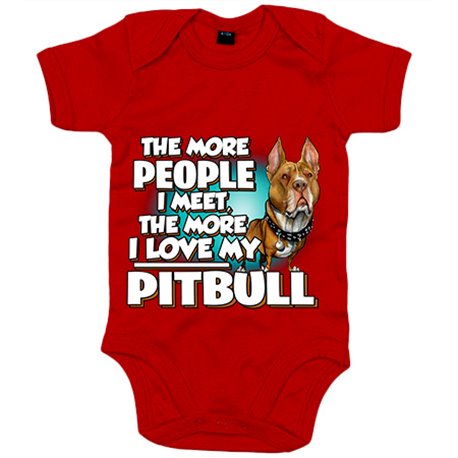Body bebé I love my Pitbull raza perro