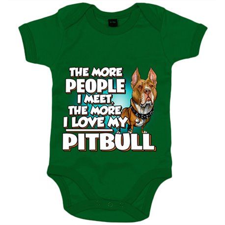 Body bebé I love my Pitbull raza perro