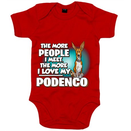 Body bebé I love my Podenco raza perro