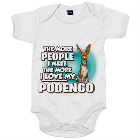 Body bebé I love my Podenco raza perro