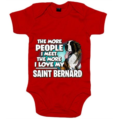 Body bebé I love my Saint Bernard raza perro