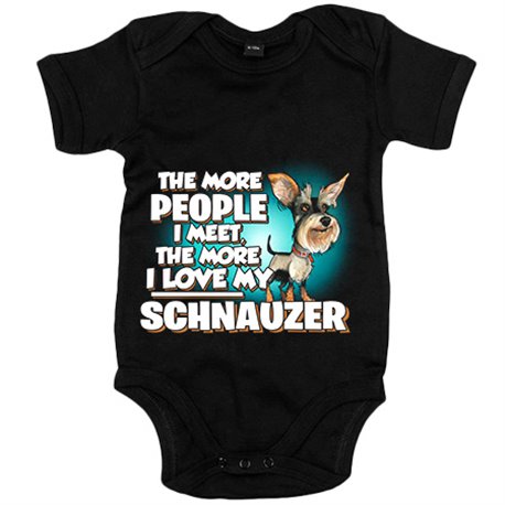 Body bebé I love my Schnauzer raza perro