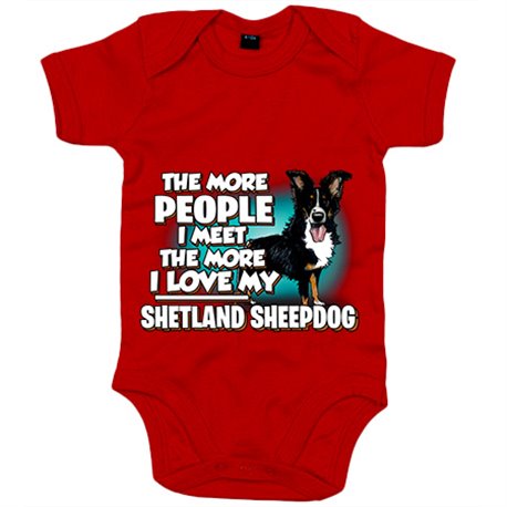 Body bebé I love my Shetland Sheepdog raza perro