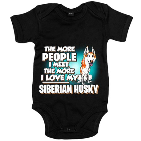 Body bebé I love my Siberian Husky raza perro