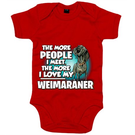 Body bebé I love my Weimaraner mascota raza perro
