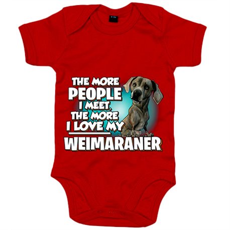 Body bebé I love my Weimaraner raza perro