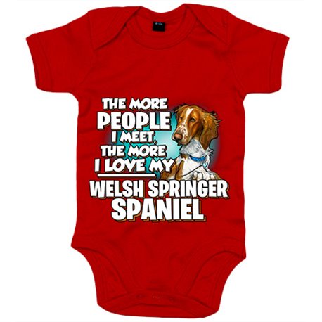 Body bebé I love my Welsh Springer Spaniel raza perro