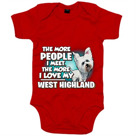 Body bebé I love my West Highland raza perro