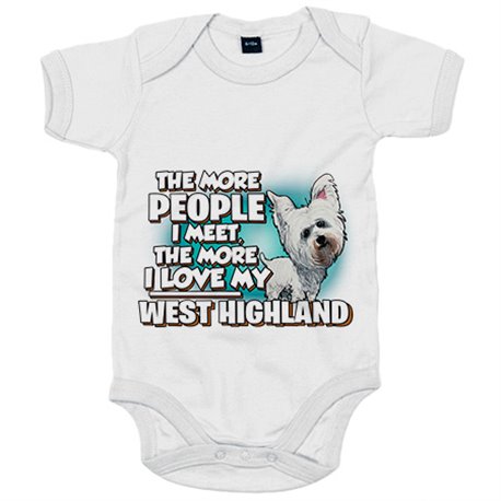 Body bebé I love my West Highland raza perro
