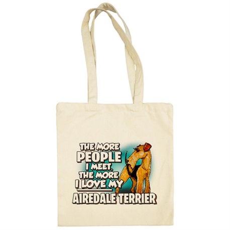 Bolsa de tela I love my Airedale Terrier raza perro
