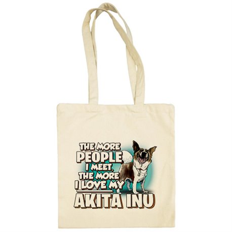 Bolsa de tela I love my Akita Inu raza perro