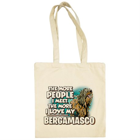 Bolsa de tela I love my Bergamasco raza perro