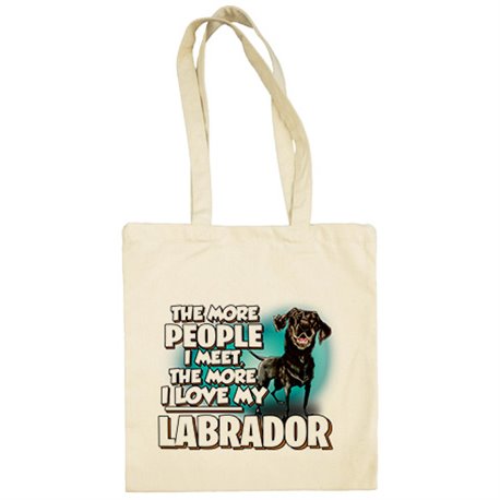 Bolsa de tela I love my Black Labrador raza perro