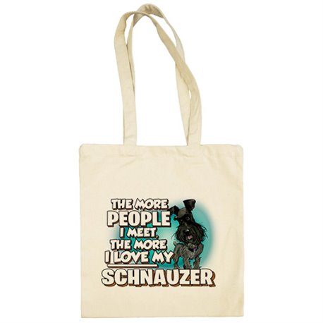 Bolsa de tela I love my Black Schnauzer raza perro