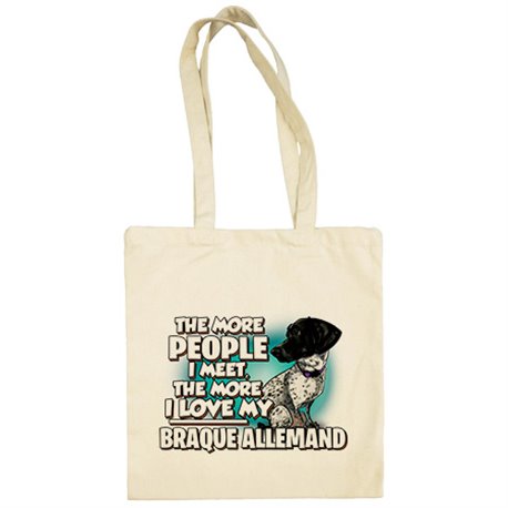 Bolsa de tela I love my Braque Allemand raza perro