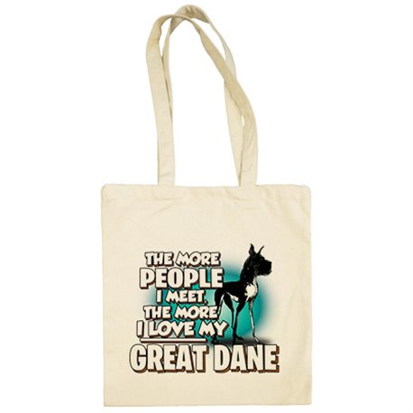 Bolsa de tela I love my Great Dane Black raza perro