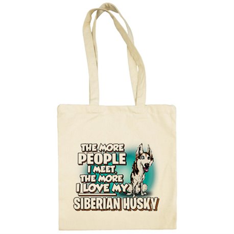 Bolsa de tela I love my Husky Siberiano raza perro