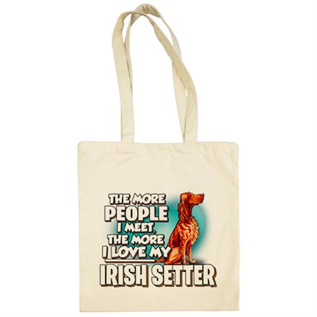 Bolsa de tela I love my Irish Setter raza perro