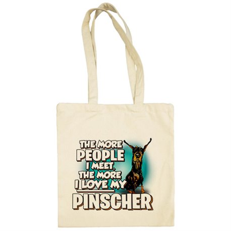 Bolsa de tela I love my Pinscher raza perro