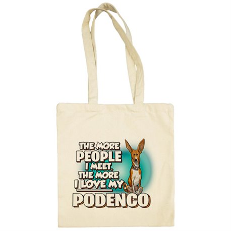 Bolsa de tela I love my Podenco raza perro