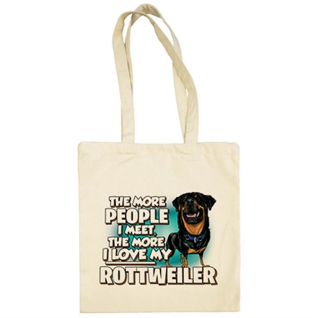 Bolsa de tela I love my Rottweiler raza perro
