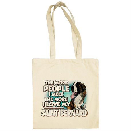 Bolsa de tela I love my Saint Bernard raza perro