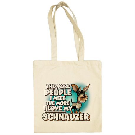 Bolsa de tela I love my Schnauzer raza perro