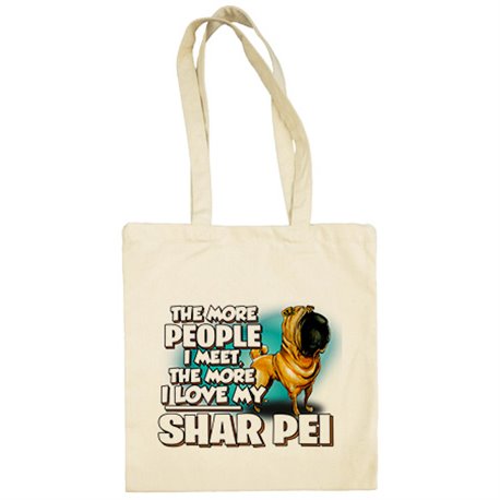 Bolsa de tela I love my Shar Pei raza perro
