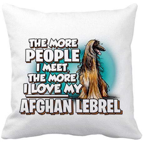 Cojín con relleno I love my Afghan Lebrel raza perro