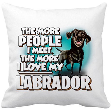 Cojín con relleno I love my Black Labrador raza perro