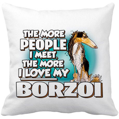 Cojín con relleno I love my Borzoi raza perro