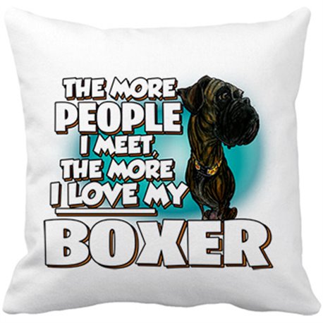 Cojín con relleno I love my Boxer Atigrado raza perro