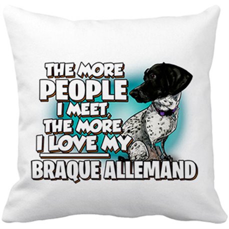Cojín con relleno I love my Braque Allemand raza perro