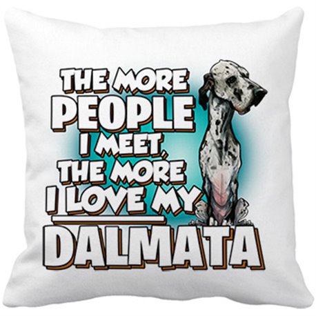 Cojín con relleno I love my Dalmata raza perro