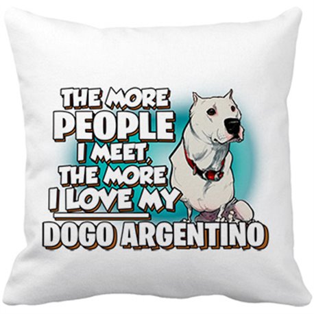 Cojín con relleno I love my Dogo Argentino raza perro