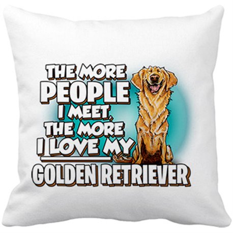 Cojín con relleno I love my Golden Retriever raza perro