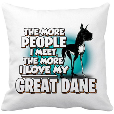 Cojín con relleno I love my Great Dane Black raza perro