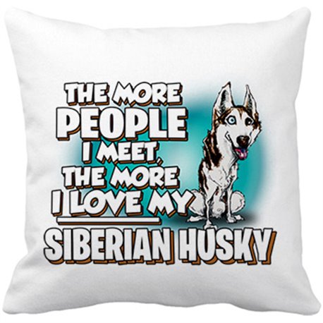 Cojín con relleno I love my Husky Siberiano raza perro