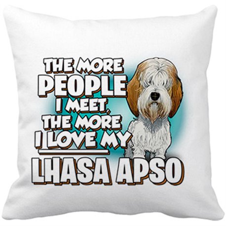 Cojín con relleno I love my Lhasa Apso raza perro