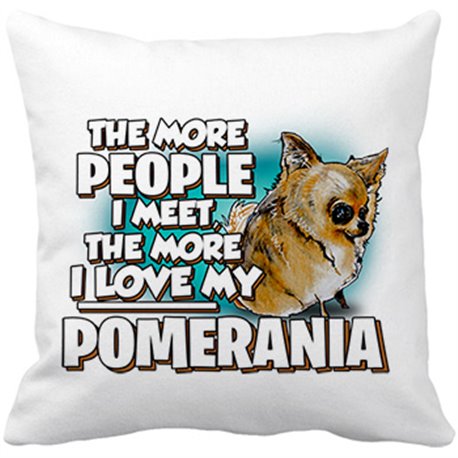 Cojín con relleno I love my Pomerania mascota raza perro