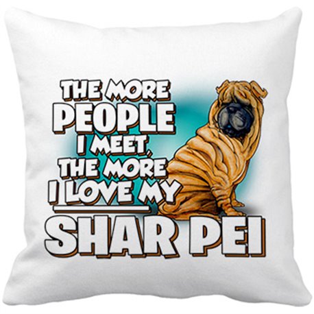 Cojín con relleno I love my Shar Pei mascota raza perro