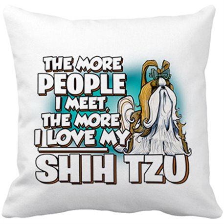 Cojín con relleno I love my Shih Tzu raza perro