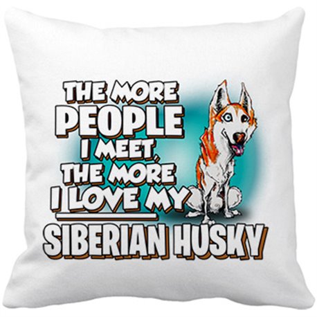 Cojín con relleno I love my Siberian Husky raza perro