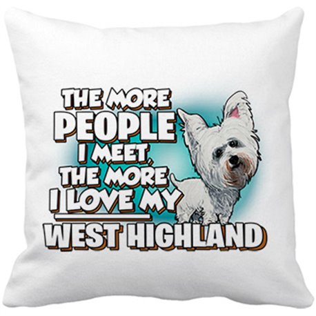 Cojín con relleno I love my West Highland raza perro