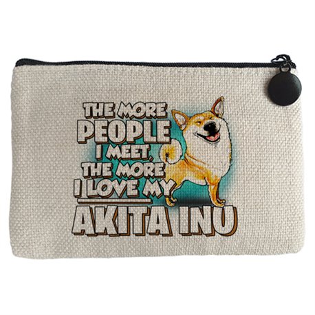 Monedero I love my dog Akita Inu raza perro
