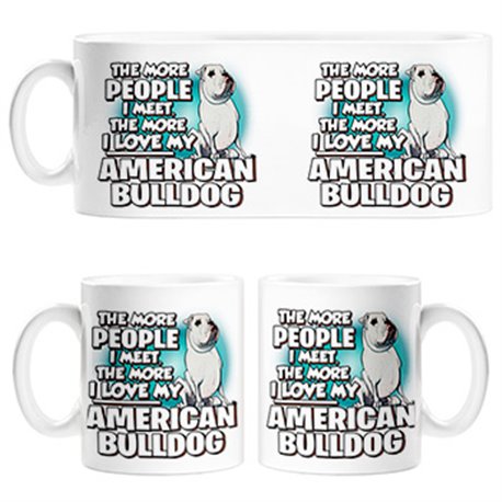 Taza I love my American Bulldog raza perro