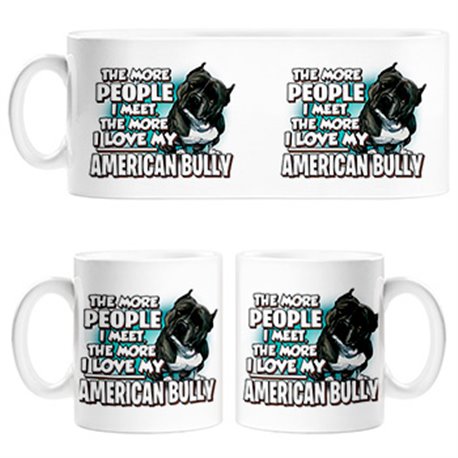 Taza I love my American Bully raza perro